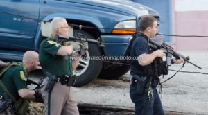 Manhunt for cop shooter
