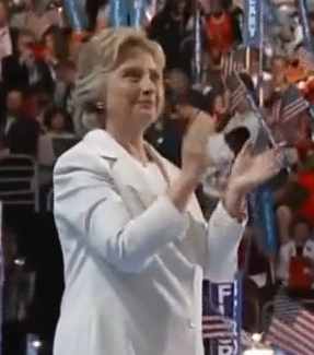 Clinton: Bright in white