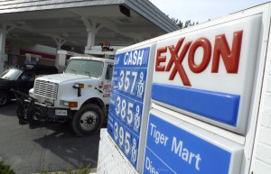 Exxon gas station is pictured in Arlington