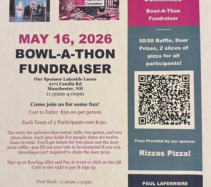 Manchester Republican Committee Announces First Annual Candlepin Bowl-a-thon